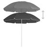 vidaXL Umbrelă de soare de grădină, st&acirc;lp din oțel, antracit, 180 cm