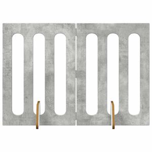 vidaXL Țarc pliabil pentru animale de companie 2 pcs Gri Beton