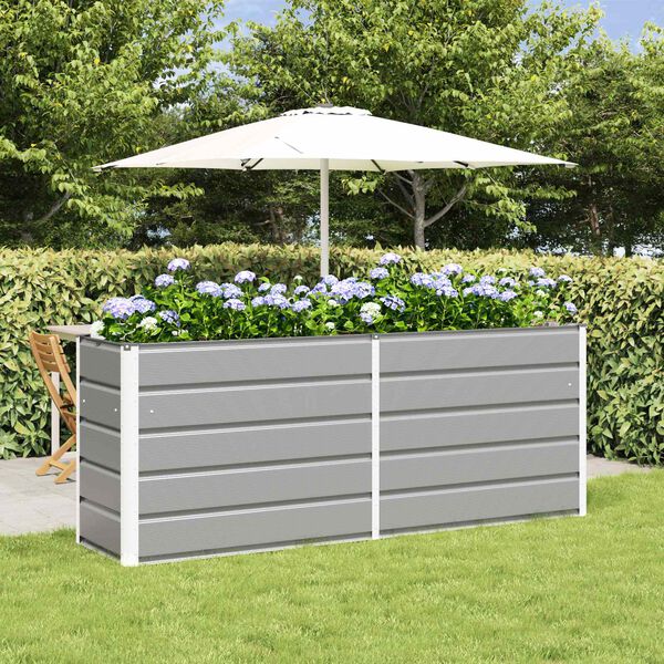 vidaXL Jardinieră Gri deschis 480 x 50 x 45 cm Oțel Galvanizat