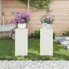 vidaXL Suport pentru plante 2 pcs Alb 24 x 24 x 55 cm Oțel