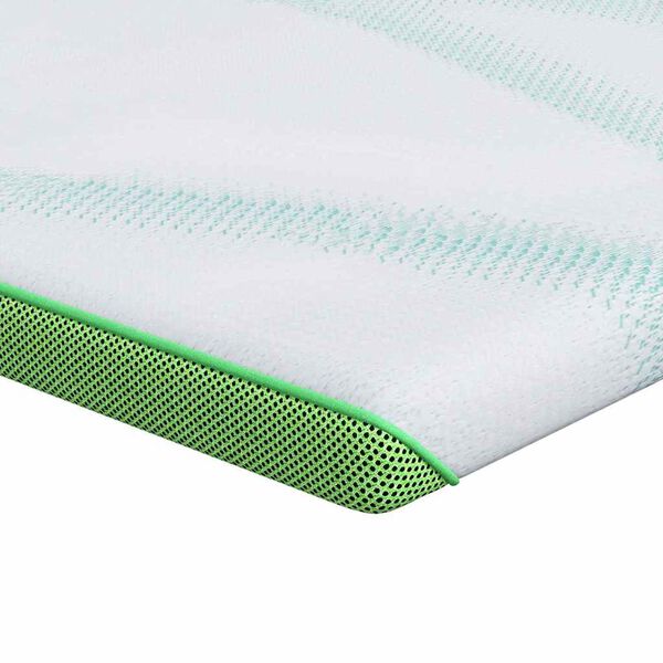 vidaXL Suport pentru saltea Alb și Verde 80 x 200 cm Material jacquard