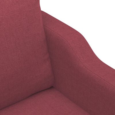 vidaXL Fotoliu canapea, roșu vin, 60 cm, material textil