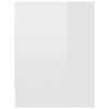 vidaXL Noptiere, 2 buc., alb extralucios, 40x30x40 cm, lemn prelucrat