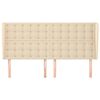 vidaXL Tăblie de pat cu aripioare, crem, 183x23x118/128 cm, textil