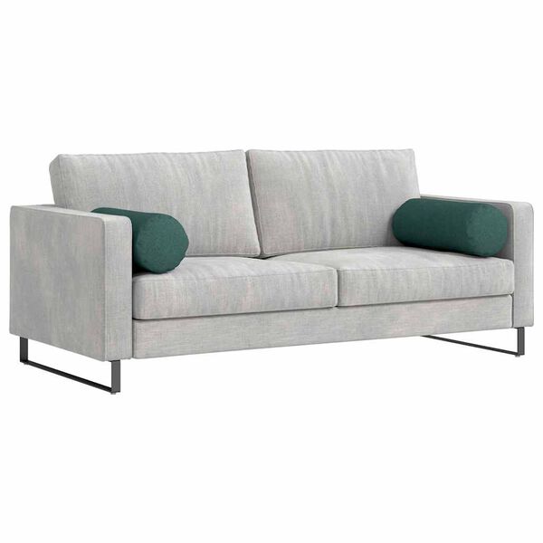 vidaXL Perne Bolster 2 pcs Verde &icirc;nchis &Oslash; 25 x 70 cm țesătură