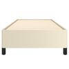 vidaXL Cadru de pat, crem, 90x190 cm, piele ecologică