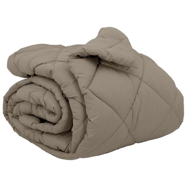 vidaXL Duvet de iarnă Gri deschis 220 x 200 cm Microfibră