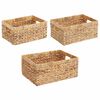 vidaXL Coșuri de depozitare 3 pcs natural 40 x 30 x 18 cm