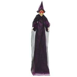 vidaXL Vrăjitoare vorbitoare Halloween Violet 216 x 125 cm Poliester