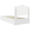vidaXL Pat cu storage cu headboard Alb 75 x 190 cm Lemn compozit