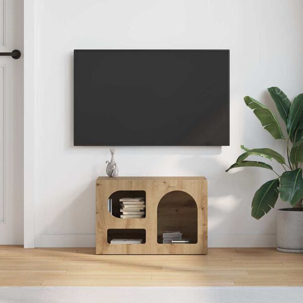 vidaXL Cabinet TV Stejar Artizanal 60 x 35 x 40 cm Lemn compozit