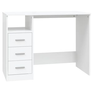 vidaXL Birou cu sertare, alb, 102x50x76 cm, lemn prelucrat