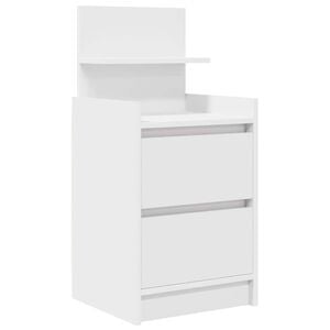 vidaXL Noptiera cu 2 sertare alb 38x34x80 cm