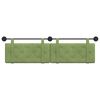 vidaXL Cap de pat suspendat Verde deschis 190 x 55 x 5 cm Catifea