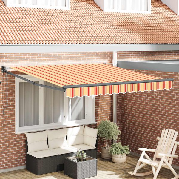 vidaXL Cortina Retractabilă Galben și portocalie 300 x 250 cm