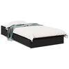 vidaXL Cadru de pat cu sertare, negru, 90x190 cm, lemn prelucrat