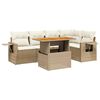 vidaXL Set canapele de grădină cu perne, 6 piese, bej, poliratan