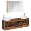vidaXL Set de mobilier pentru baie 4 pcs Lemn vechi