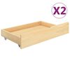 vidaXL Cadru de pat cu 2 sertare, 90 x 200 cm, lemn masiv