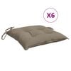 vidaXL Perne de scaun, 6 buc., gri taupe, 40x40x7 cm, textil oxford