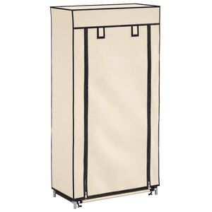 vidaXL Pantofar cu husă, crem, 58x28x106 cm, material textil