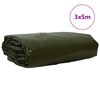 vidaXL Pânză 650g / m² Verde măsliniu 3 x 5 m Pânză cu acoperire PVC