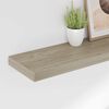 vidaXL Rafturi de perete suspendate 2 buc., stejar, 80x23,5x3,8 cm MDF