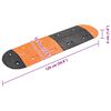 vidaXL Prag limitator de viteză galben și negru 129x32,5x4 cm cauciuc