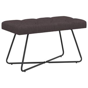 vidaXL Bancă cu butoane capitonate Maro &icirc;nchis 80 x 40 x 46 cm