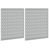 vidaXL Bancă de depozitare 2 pcs Gri 100 x 1 x 60 cm
