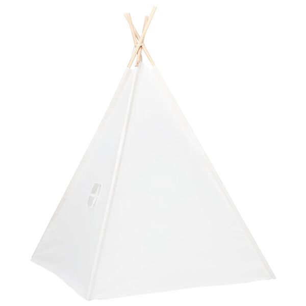 vidaXL Cort de copii teepee cu geantă piersică, alb, 120x120x150 cm,