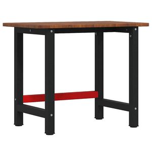 vidaXL Banc lucru maro 100x60x81,5 cm lemn masiv stejar dreptunghi