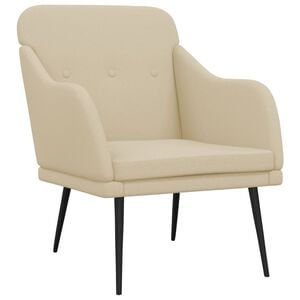 vidaXL Fotoliu, crem, 63x76x80 cm, textil