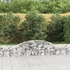 vidaXL Coșuri gabion arcuite, 25 buc., 300x30x40/60cm, fier galvanizat