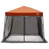 vidaXL Set Cort pentru Camping cu acoperiș 2 pcs Gri și Portocalie