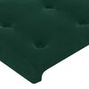 vidaXL Tăblie de pat cu aripioare verde &icirc;nchis 203x23x78/88 cm catifea