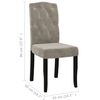 vidaXL Scaune de bucătărie, 4 buc., gri deschis, catifea