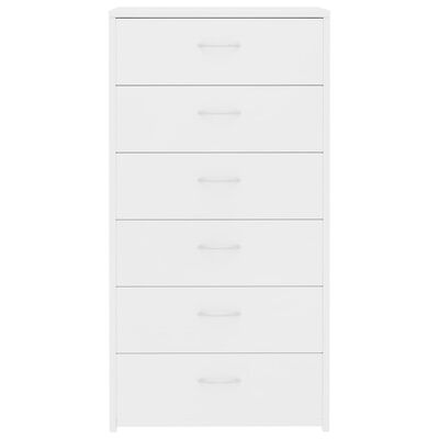 vidaXL Servantă cu 6 sertare, alb, 50 x 34 x 96 cm, PAL
