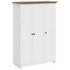 vidaXL Șifonier cu 3 uși, alb, 118 x 50 x 171,5 cm, pin gama Panama