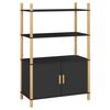 vidaXL Dulap &icirc;nalt, negru, 80x40x121 cm, lemn prelucrat