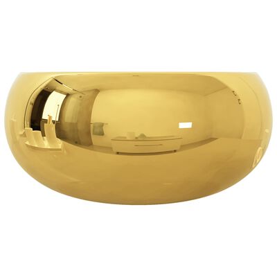 vidaXL Chiuvetă, auriu, 40 x 15 cm, ceramică