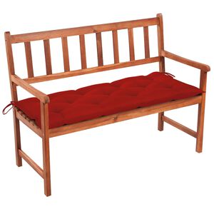 vidaXL Bancă de grădină cu pernă, 120 cm, lemn masiv de acacia