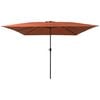 vidaXL Parasol de Grădină Roșu și Negru 295 x 295 x 245 cm