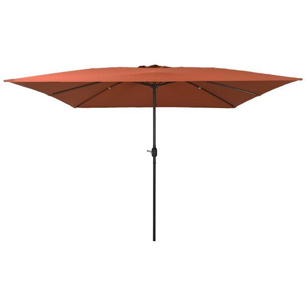 vidaXL Parasol de Grădină Roșu și Negru 295 x 295 x 245 cm
