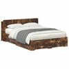 vidaXL Cadru de pat cu depozitare Stejar fumuriu 150 x 200 cm