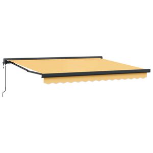 vidaXL Copertină retractabilă Nisipiu 500 &times; 300 cm Stofă și Metal
