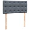 vidaXL Pat box spring cu saltea, gri &icirc;nchis, 90x190 cm, catifea