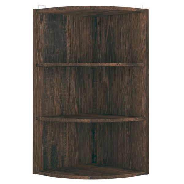 vidaXL Raft colțar perete, stejar afumat, 30x31,5x60cm, lemn prelucrat