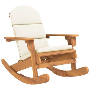 vidaXL Scaun de grădină Adirondack cu perne, lemn masiv acacia