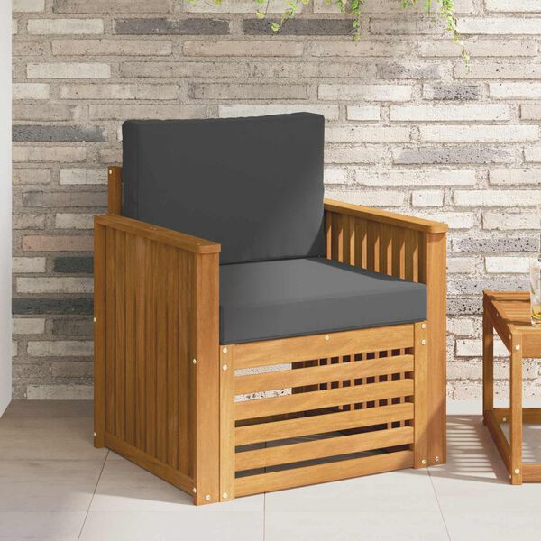 vidaXL Set de canapele de exterior cu pernă natural 71 x 63 x 73 cm